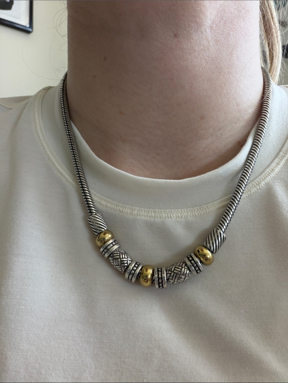 Brighton Travis Two-Tone Bead Necklace - Picture 10 of 12